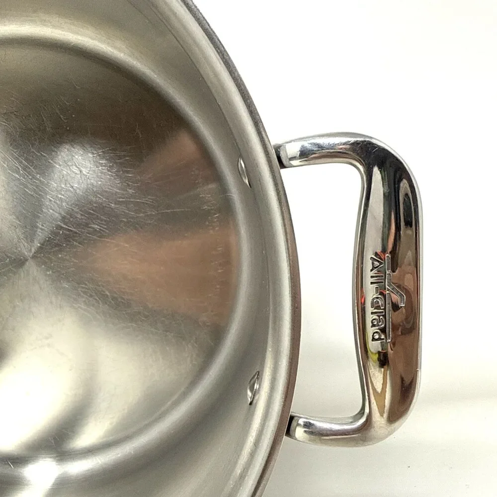 ALL-CLAD D3 3-Ply 6 Quart Polished Stainless Steel Stockpot w/Lid Clean EUC